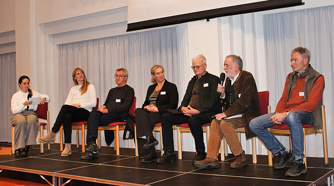 Unter der Moderation von Sarah Herbst (links) diskutierten (von links) Hanna Eberlein, Matthias Klemm, Katrin Reichenecker, Fran Unter der Moderation von Sarah Herbst (links) diskutierten (von links) Hanna Eberlein, Matthias Klemm, Katrin Reichenecker, Fran