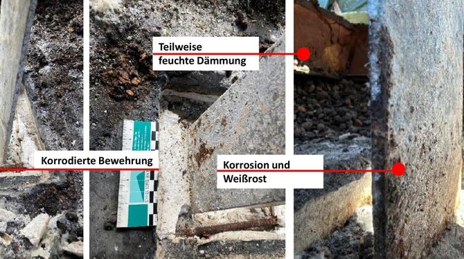 Sanierung; Dach; Rathaus; Reutlingen; Schäden an Dachabhängern Mit diesen Bildern dokumentiert das Gebäudemanagement der Stadt Reutlingen die Schäden an den Dachabhängern über dem Ratsgebäude