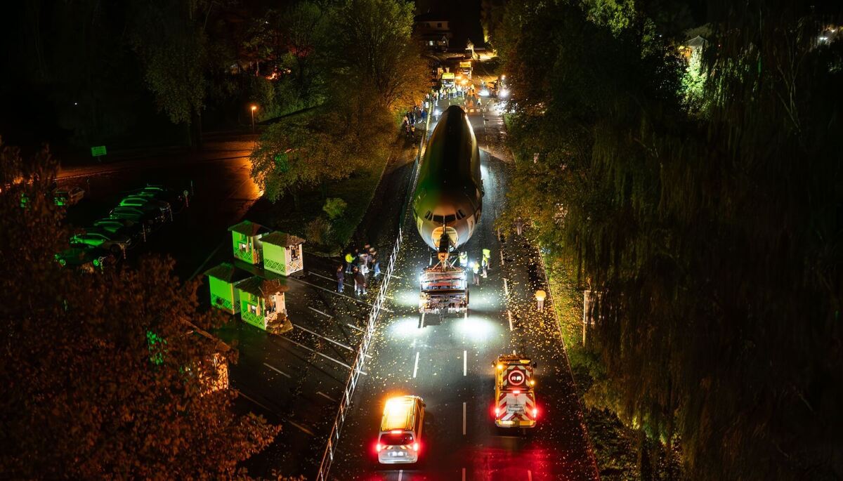 Ankunft Airbus A310 am Serengeti-Park