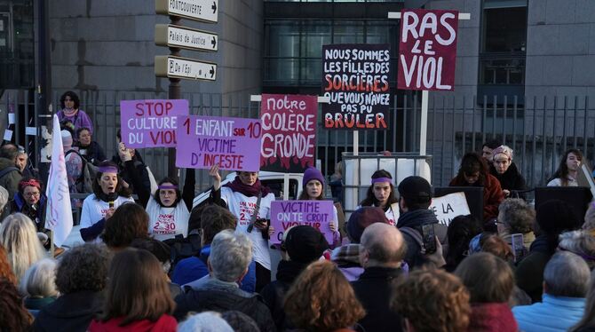 Demonstration anlässlich des Vergewaltigungsprozesses von Avignon