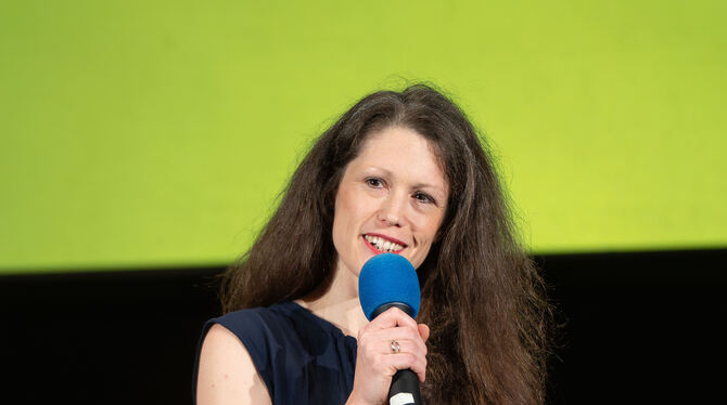 Lisa Haußmann, die neue künstlerische Leiterin der Französischen Filmtage Tübingen Stuttgart, bei der Festival-Eröffnungsgala im