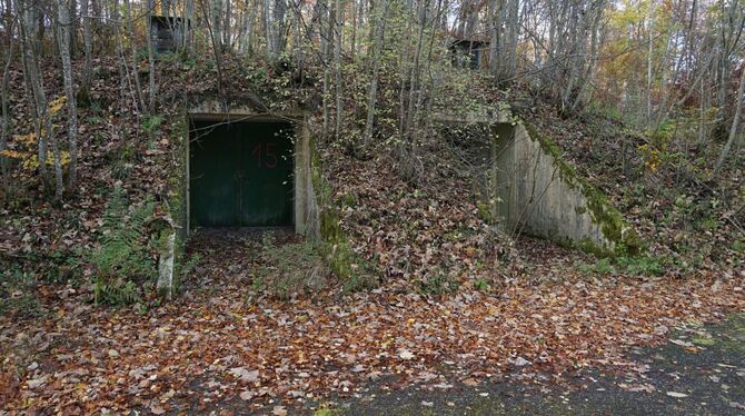 Die Bunker der (noch) vermieteten Standortmunitionsniederlage auf dem Gelände bei Engstingen sind eingezäunt. Der Standortübungs