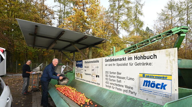 Die Streuobst-Annahme der Schützengilde Betzingen.