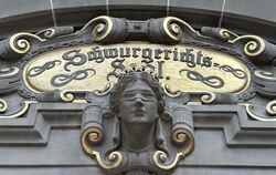 Der Schwurgerichts-Saal des Landgerichts Tübingen.