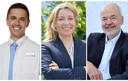 Drei der vier Podiumsgäste (von links) im Bild:  Dr. Maximilian Menton, Marion Rostam und Thomas Reumann.  FOTO: PR