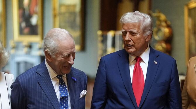Charles III. (l.) und US-Präsident Donald Trump