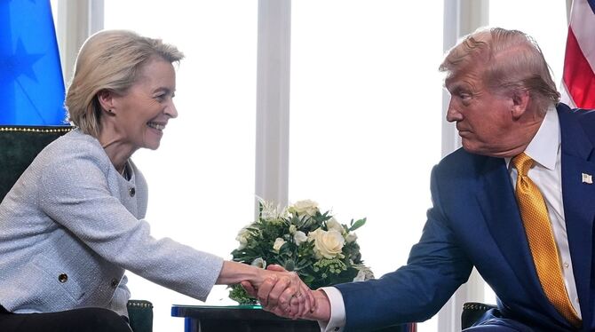 US-Präsident Trump trifft von der Leyen in Schottland US-Präsident Trump trifft von der Leyen in Schottland