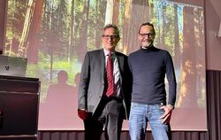 Die beiden Vortragsredner der Veranstaltung in der Kreissparkasse Reutlingen: Prof. Philipp von Carlowitz (links, ESB Business S