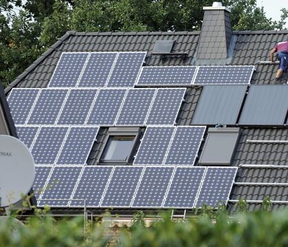 Solaranlage auf einem Dach