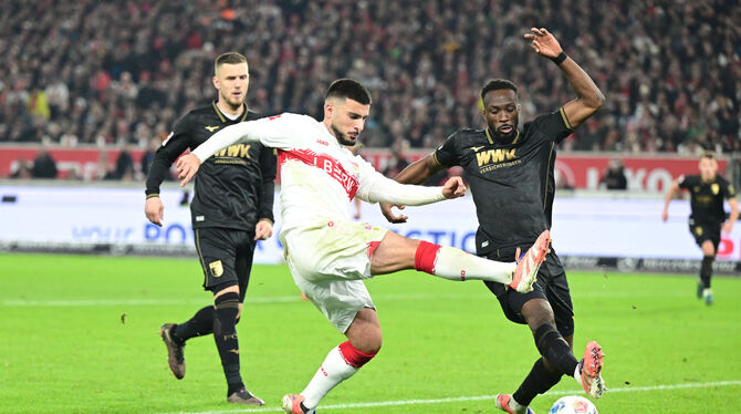 Stuttgarts Matchwinner: Doppelpacker Deniz Undav (weißes Trikot).