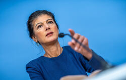Sahra Wagenknecht (BSW - Bündnis Sahra Wagenknecht) bei der Pressekonferenz zur Neuaufstellung des BSW.