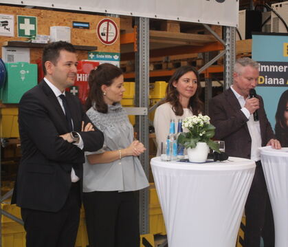 Gestern Vormittag sprachen sie über Wirtschaft-Themen (von links): Unternehmer Robin Morgenstern, CDU-Landesgeneralsekretär Tobi