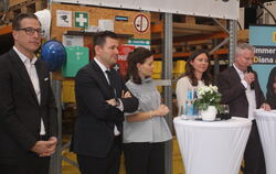 Gestern Vormittag sprachen sie über Wirtschaft-Themen (von links): Unternehmer Robin Morgenstern, CDU-Landesgeneralsekretär Tobi