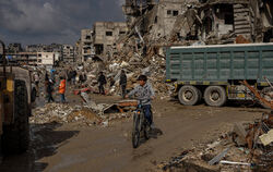 Zerstörtes Wohngebiet in der Stadt Gaza.