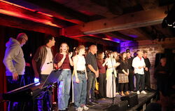 Sie haben gut lachen, die Künstler der Plattform Kultur im Klosterkeller.