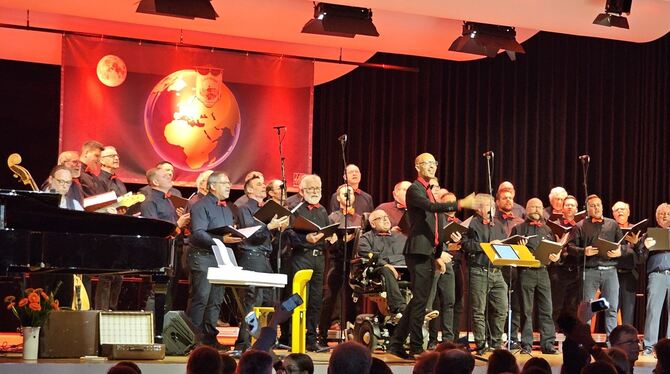 Die Sänger des Liederkranz Belsen begeisterten ihr Publikum mit ihrem Konzert am Samstag in Mössingen.  FOTO: JOCHEN