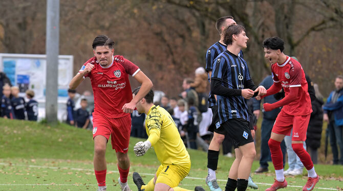 Drei Mal erfolgreich für die SSV-A-Junioren: Niko Lucic.  FOTO: BAUR