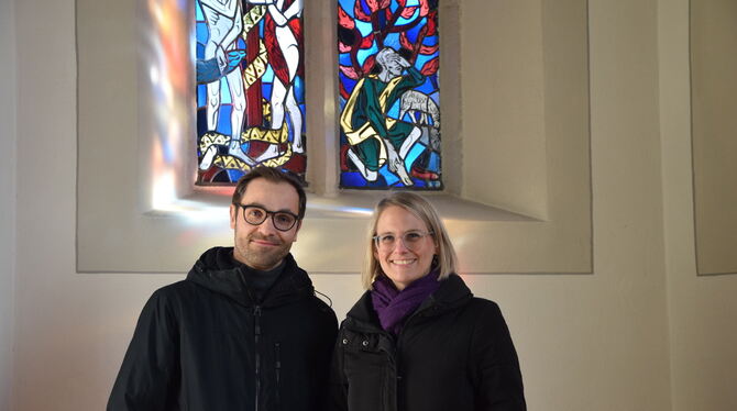 Der Chorraum in der Kirchentellinsfurter Martinskirche gefällt den Pfarrern Micha und Kathrin Fingerle besonders gut.