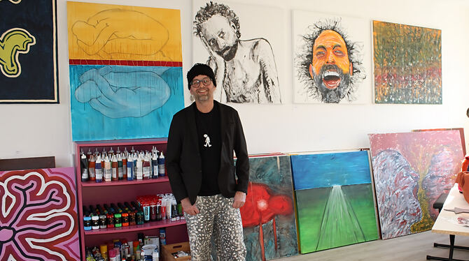 Am Sonntag zeigt Michael Broszius seine Werke, darunter auch Selbstporträts.