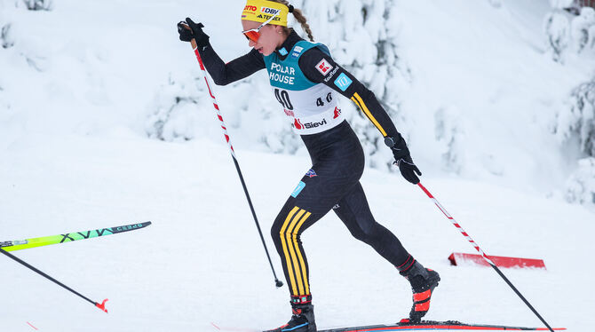 Pia Fink kämpft sich