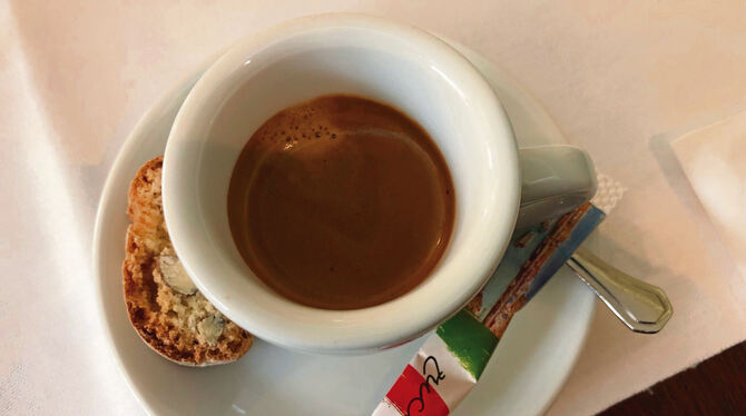 Ein Caffè mit Mandelgebäck –  das Tüpfelchen auf dem I  italienischer Genüsse. Das lieben auch die Reutlinger.