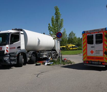 Der Unfall mit einem Müllwagen sorgte in Münsingen für Aufsehen.