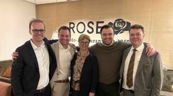 Die Erfolgsgeschichte der Tress-Brüder reicht 75 Jahre zurück: Christian (von links), Simon, Inge, Dominik und Daniel Tress.