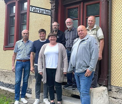 Das  Vorstandsgremium, das die Geschicke des Fördervereins lenkt: Peter Beck (2. von links) ist der neue Vorsitzende. Ebenfalls