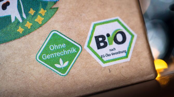 Ein Label mit der Aufschrift »Ohne Gentechnik«