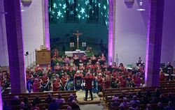 Die Martinskirche war je nach Musikstück in unterschiedliche Farben getaucht.  FOTO: PRIVAT