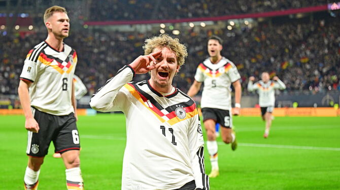 Laenderspiel, Nationalmannschaft, DFB, WM Qualifikation, Aktion, Jubel Jubelt Nick Woltemade auch bei der WM 2026? Die Gegner für das DFB-Team sind machbar.