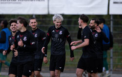 Mit bester Stimmung in die Winterpause: Croatia Reutlingen jubelt in Nagold.