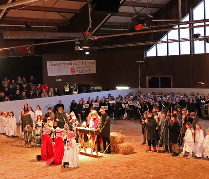 Lebendige Bilder zur Weihnacht in der Reithalle in Marbach: Beide Aufführungen waren ausverkauft.