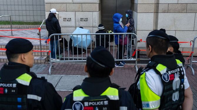 Urteilsverkündung gegen Hongkonger Verleger Jimmy Lai Urteilsverkündung gegen Hongkonger Verleger Jimmy Lai