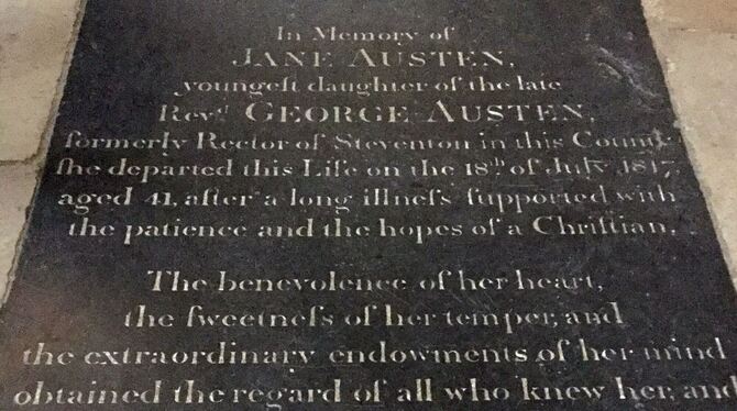 Grabstein von Jane Austen