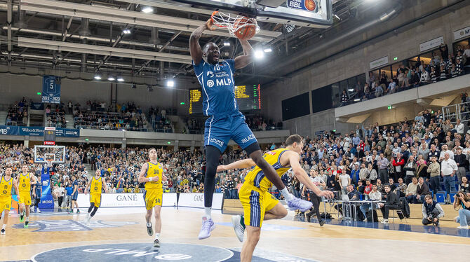 26. Spieltag, 31.03.2025, Easy Credit Basketball Bundesliga, MLP Academics Heidelberg vs. ALBA Berlin, Saison 2024/2025, basketb Bakary Dibba war in der vergangenen Saison Leistungsträger beim Bundesliga-Halbfinalisten Heidelberg.