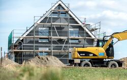Baustelle eines Einfamilienhauses