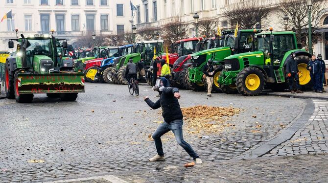 Bauerndemonstration in Brüssel Bauerndemonstration in Brüssel