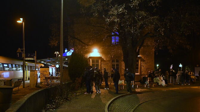 Endstation Mössingen: Zwischen 21 und 23 Uhr war für die Zollernalbbahn  die Strecke gesperrt