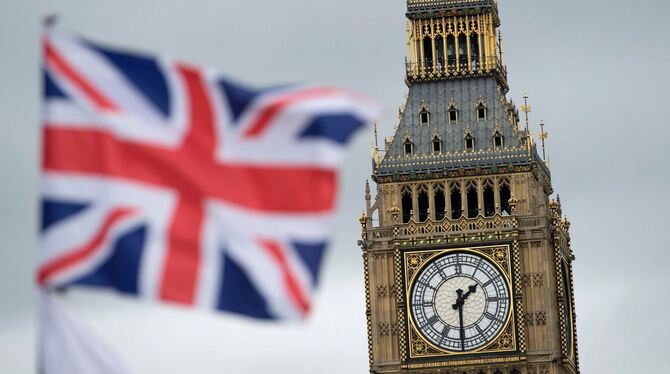 Union Jack vor dem Big Ben