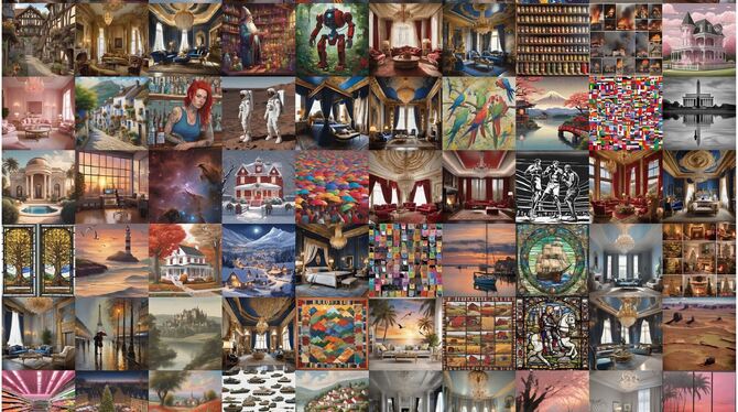 KI-Bilder in einem Kreativitätsexperiment KI-Bilder in einem Kreativitätsexperiment