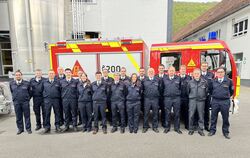 21 Mitarbeitende von Sika Deutschland in Bad Urach engagieren sich bei der Werkfeuerwehr