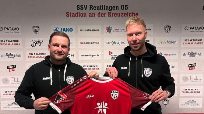 Das künftige Trainerteam des SSV Reutlingen: Cheftrainer Thomas Herbst (links) und Co-Trainer Marvin Petzschner.