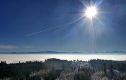 Sonne und Frost in Südbayern