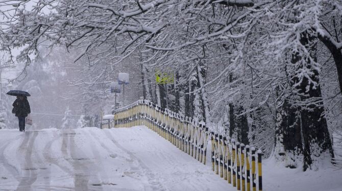 Winterwetter in Serbien