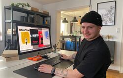 Where the magic happens: Grafikdesigner Jens Wagner arbeitet viel am Rechner in seinem Büro zu Hause.