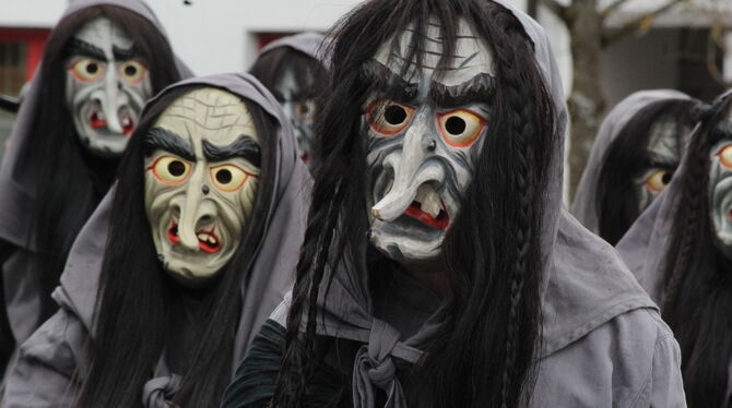 Gruselig: Die Scheiterhau Hexa aus Genkingen haben in Fasnetskreisen einen guten Ruf.