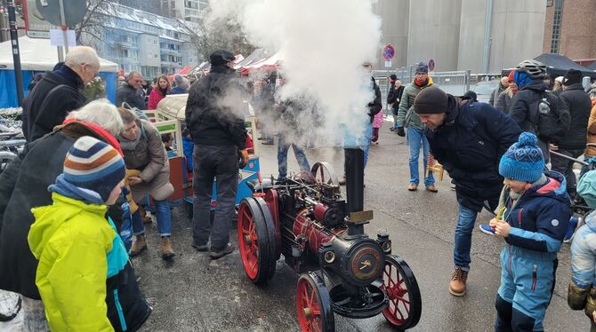 Dampfmaschinentag Der Dampftraktor »Emma« ist nach seiner erfolgreichen Reparatur wieder mit von der Partie gewesen.