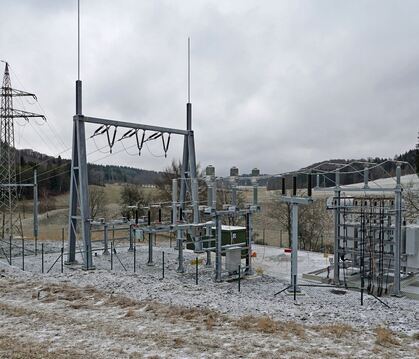 Das Umspannwerk bei Offenhausen ist bereits fertiggestellt.  FOTO: LENK