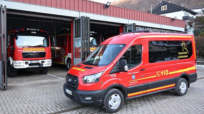 Der neue Mannschaftstransportwagen der Lichtensteiner Feuerwehr.
